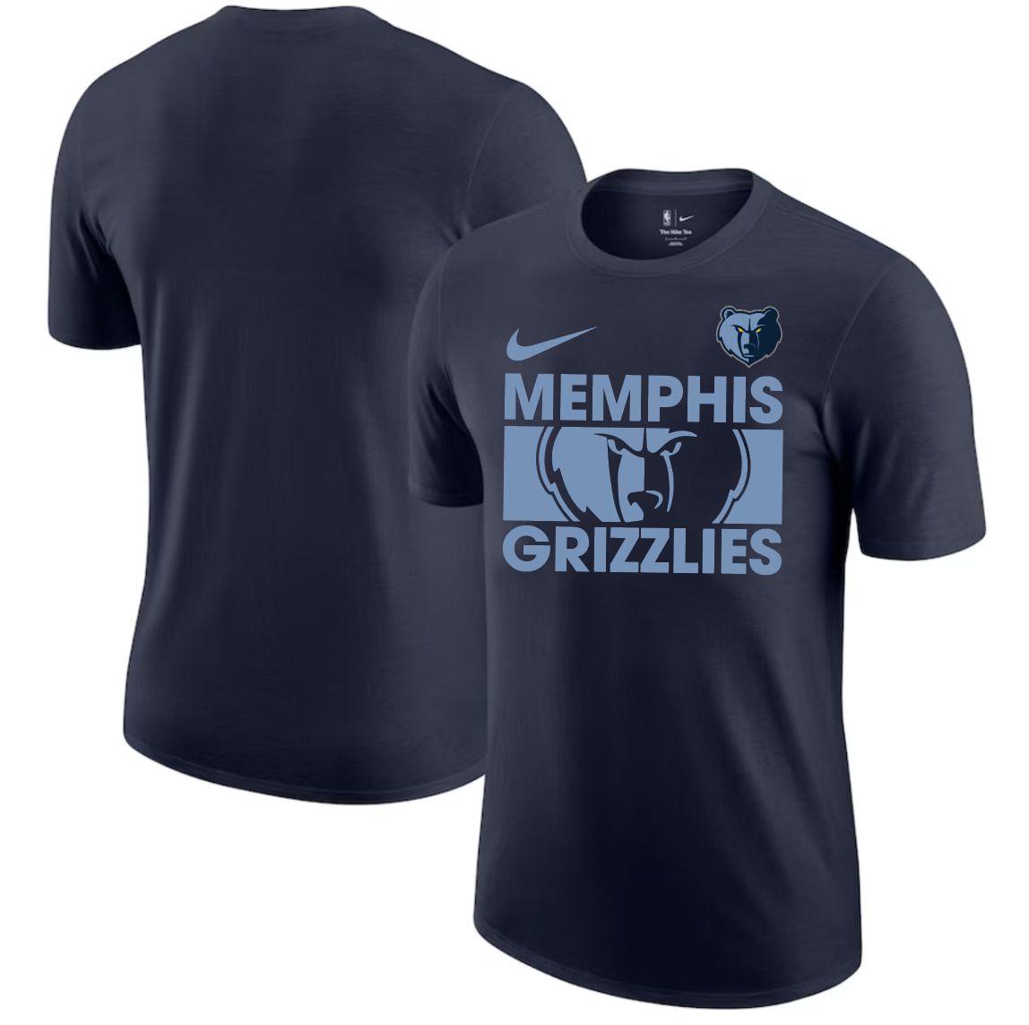 Men 2025 NBA Memphis Grizzlies Drak Blue Nike T shirts style 1